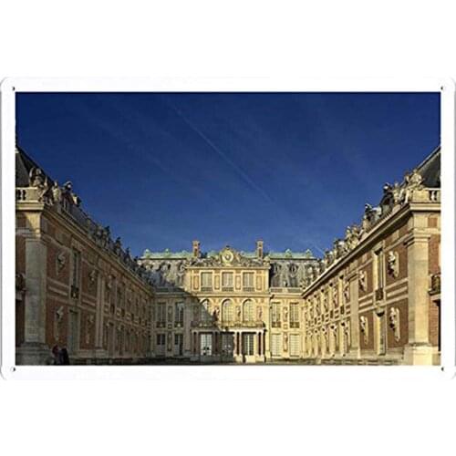 Metal Sign Versailles Sign Unique Home Wall Decoration Metal Castle Poster Wall Plaque Can Be Customized 12x8 Inches