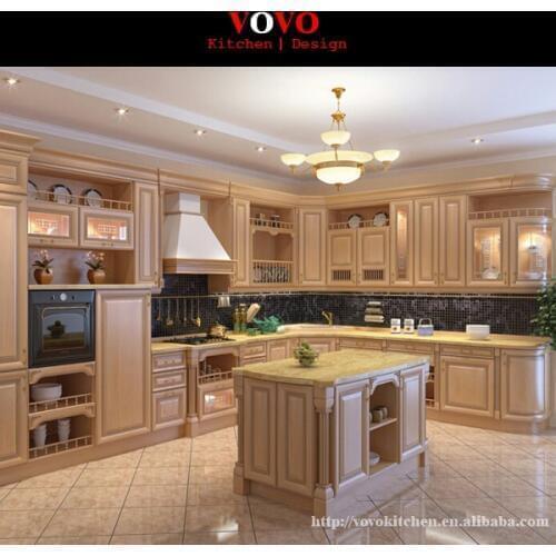 Modular customized kitchen cabinets with round ends