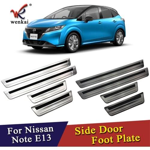 Stainless Steel For Nissan Note E13 2021 2020 Side Door Sill Scuff Foot Plate Car Accessories