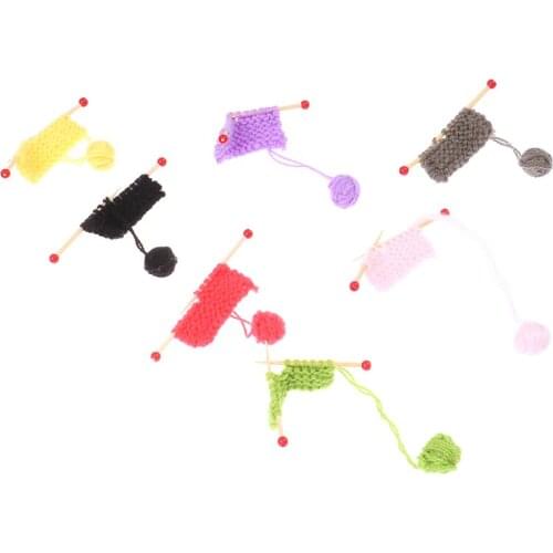 New Miniature Mini Artificial Wool Props Diy Accessories Knitted Sweater Yarn Ball Doll Accessories