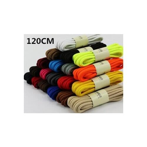 New Arrival Candy Color Practical Strong 120cm Round Shoelace High Quality Mountain Climbing Boot Shoelaces