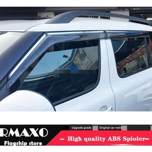 For SKODA YETI 2014-2016 Plastic Window Visor Vent Shades Sun Rain Deflector Guard For SKODA YETI 4pc/set