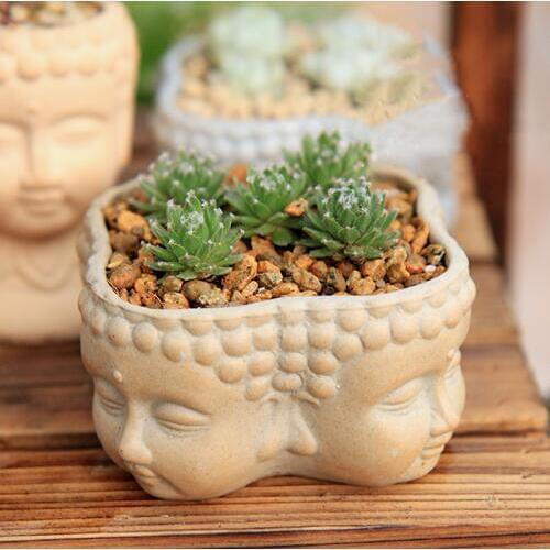 DIY decoration Buddha design planter silicone mold 3d vase molds cement planter mould handmade flower pot silica gel mold