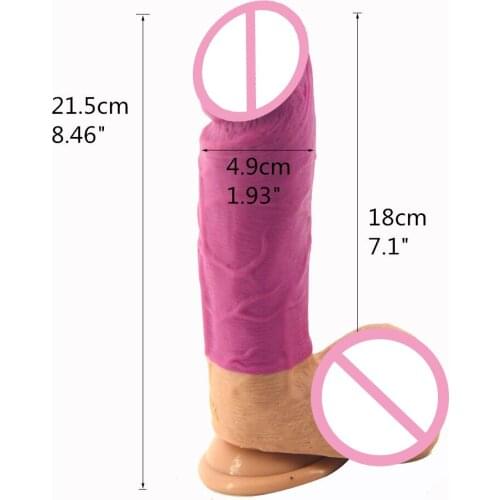 Silicone Realistic Dildo Suction Cup Sex Toys For Women Stitching Pink Skin Color Huge Penis 1.93" Masturbator Sex Shop