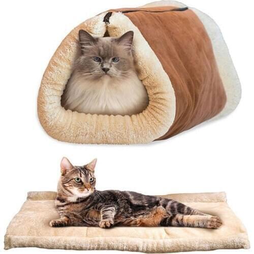 Warm Pet Soft Warm Bed House Plush Nest Cat Mat Slippers Shape Pad Cushion Cute Winter Cat Beds & Mats Cat Supplies