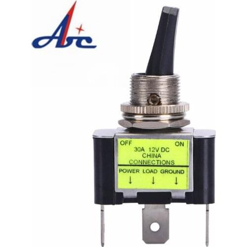 30A 12VDC LED Toggle Switch Automotive SPST ON Off 2 Position 3Pin for Car Truck Boat ATV for Automotive