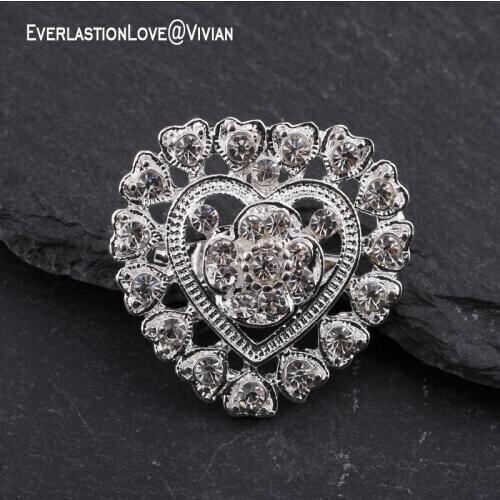 Heart Shape Shiny Rhinestone Brooch Pin Vintage Brooches for Womens Brooch pin Fashion jewelry brooch pins women Accessories