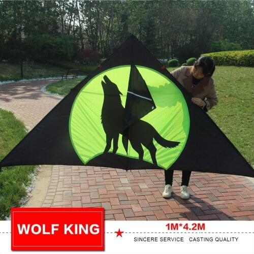 Wolf King Kite delta triangle flying kite for audlts outdoor fun toys gifts free shipping