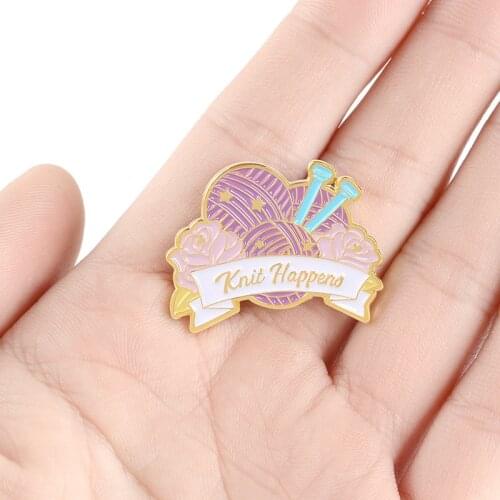 XEDZ Elegant Lady Flowers Yarn Ball Jewelry Lapel Pin Romantic Badge Queens Happy Pushpin Party Punk Enamel Brooch Friend Gift