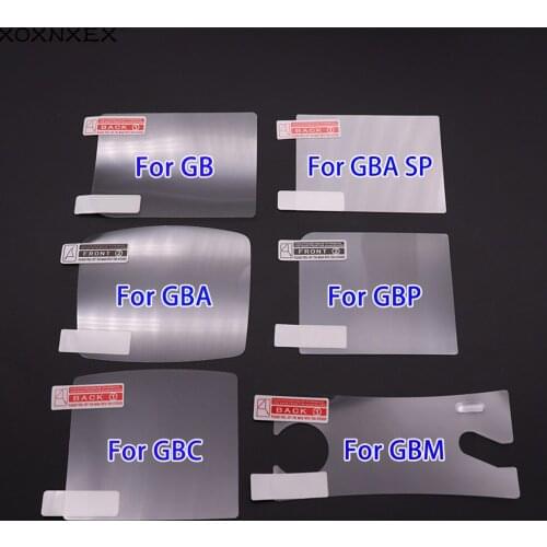 XOXNXEX 2pcs Plastic Clear For GBP Screen Lens Protector For GB GBA GBC GBM GBA SP Protective Film