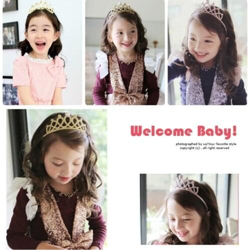 Girls Kids Child Rhinestones Princess Headband Hair Band Accessory Party Gift Hair Jewelr New Rhinestone Glittering Crown Headba