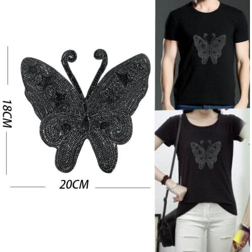 1Pc Cool Butterfly Embroidery Sew On Patches For Clothing Applique DIY Fashion Clothes Embroidered Animal Patches