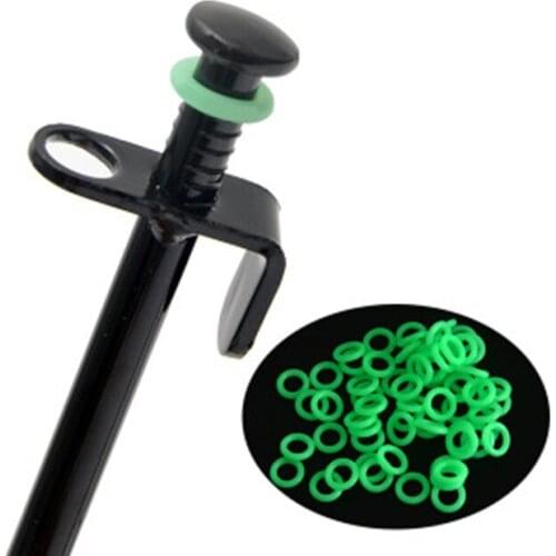 100PCS/LOT Ground Nail Luminous Circle Silicone O-type Outdoor Camping Luminous Night Fishing Warning Fluorescent Nail Circle