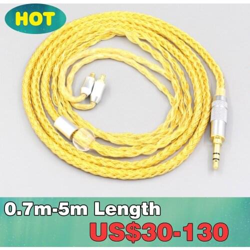 16 Core OCC Gold Plated Braided Earphone Cable For Audio Technica ath-ls400 ls300 ls200 ls70 ls50 e40 e50 e70 312A LN007367