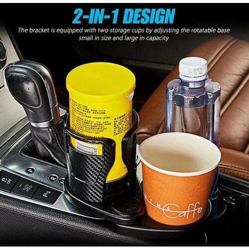 2 In 1 Auto Car Seat Cup Holder Water Bottle Drink Coffee Adjustable Mount Stand Cup Holder Water Bottle Stand Storage Display