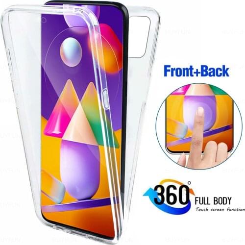 360° Full Clear Case cover For Samsung Galaxy m31s a51 a71 a41 a21s a31 transparent Soft Silicone Mobile Phone shell Coque