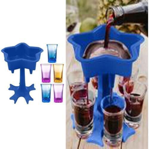 6 Kinds Of Glass Whiskey Dispenser Rack Beer Dispenser Rack Party Pour Artifact Drinking Tools Wine Dispenser Bring Cup