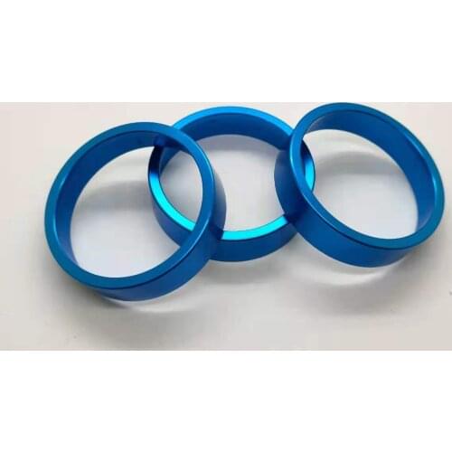 3pcs Blue Color Climatronic Dial Aluminium Bezel for VW Golf MK5 / Jetta MK5 / Passat B6 / EOS / New Scirocco