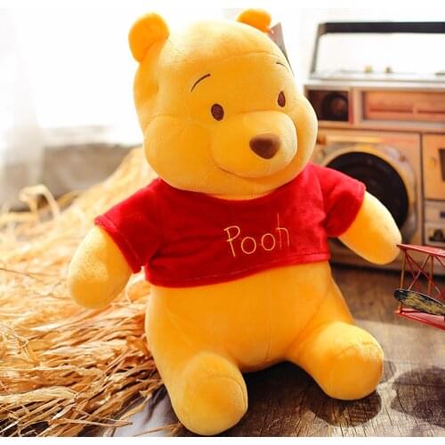 Disney Winnie The Pooh Plush Doll Toy Cartoon Winnie Pooh Bear Original Soft Stuffed Plush Toy Pillow Kids Xmas Birthday Gifts