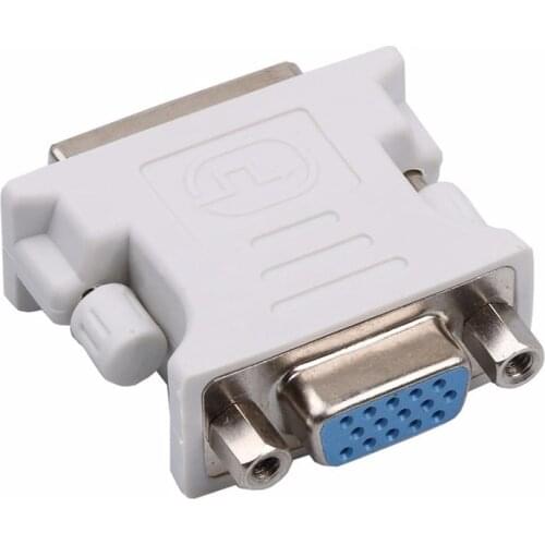 DVI-I 24+5 Pin DVI Male to VGA Female Video Converter Adapter for PC laptop HDTV LCD DVD Computer Projector