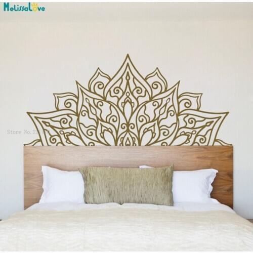 Headboard Mandala Wall Sticker Home Bedroom Decor Bedside Queen Full King Twin Removable Vinyl Decals YT5012