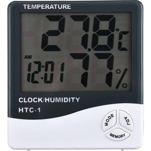 LCD Electronic Temperature Humidity Meter Indoor Room Home Digital Thermometer Hygrometer Weather Station Alarm Clock