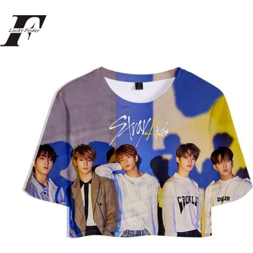 Kpop Stray Kids 3d T SHIRT women men Yellow Wood StrayKids Tops Crops Girl t-shirt Short Tshirt streetwear Sexy Casual Clothes