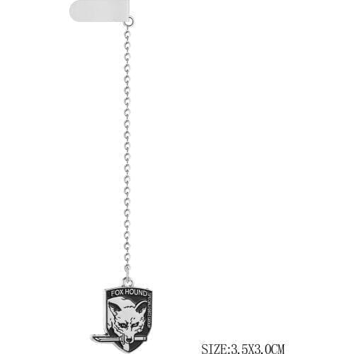 Game Metal Gear Dolid Bookmarks For Books Metal Fox hound outer heaven Skull Pendant Men Game Jewelry