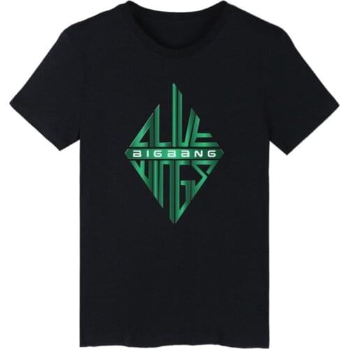 2020 Summer KPOP BIGBANG BANG GD Album Shirts Korean Casual Cotton Tshirt T Shirt Clothes Plus Size Short Sleeve T-shirt Tops