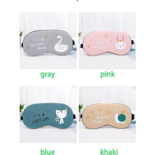 Sleeping Mask Eyepatch Eye Cover Cotton Creative Lovely Cartoon for Eye Travel Relax Sleeping Aid Eye Patch Shading Eye Mask