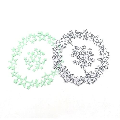 Julyarts Star Circle Metal Cutting Dies Stencil For DIY Scrapbooking Paper Card Making Craft Engraving Data