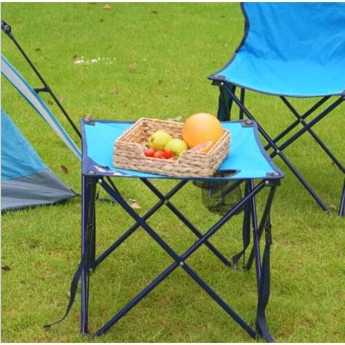 Mogodi 2020 New outdoor Mini folding cloth table simple portable camping barbecue picnic table stand