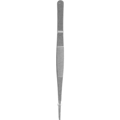 Nonslip Striped Straight Stainless Steel Tweezers Forceps 7 1/2"