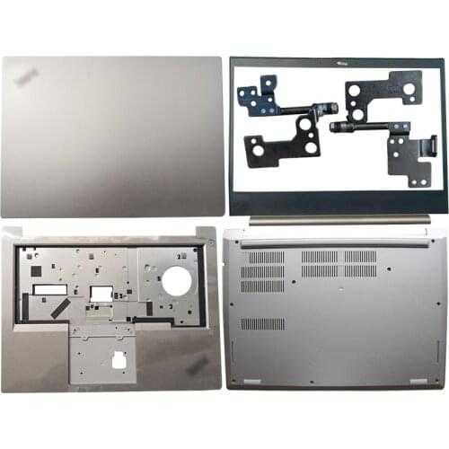 NEW For Lenovo ThinkPad E480 E485 Silver Laptop LCD Back Cover/Front Bezel/Hinges/Palmrest/Bottom Case 01LW153 01LW158 01LW162