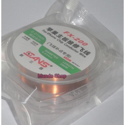 New 0.01mm * 200M Enameled Pure Copper Wire Insulated Copper Line Soldering Solder for iPhone Chip conductor link Wire Computer