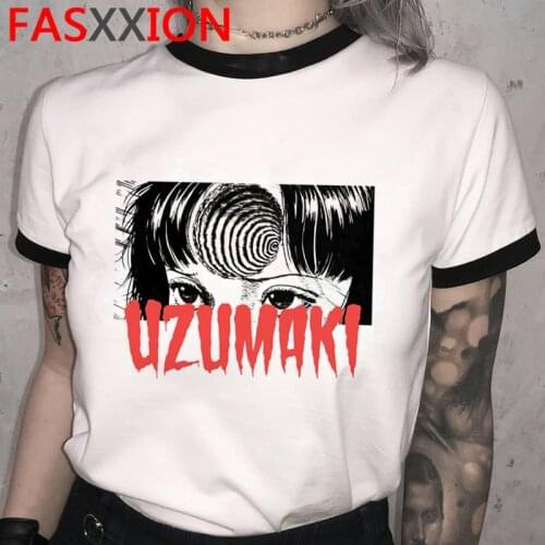 Junji Ito clothes t shirt men ulzzang harajuku kawaii kawaii white t shirt streetwear clothes tumblr graphic tees women