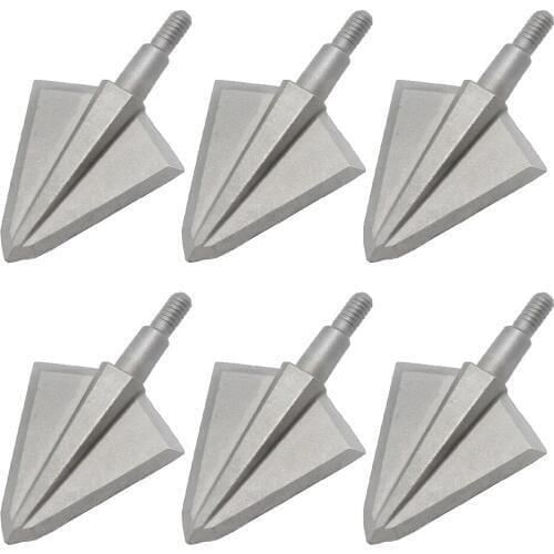 6pcs 135 Grain Archery Fixed 2-blade Arrowhead One-piece Broadhead Hunting Tips