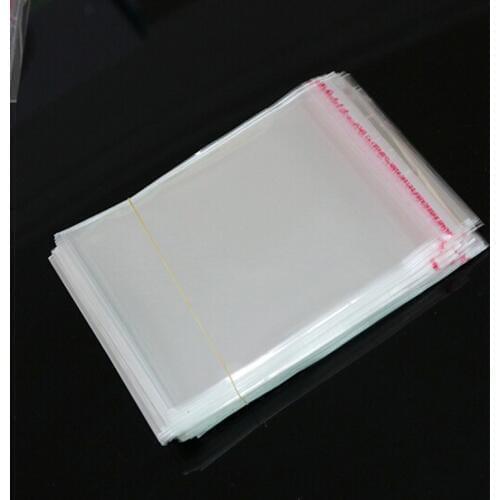 200pcs 14x13+3cm Crystal Clear Poly Cello Bags 5.51" x 6.69" Self Adhesive Seal Opp plastic Cosmetics Jewelry Packaging Bags