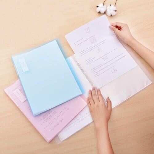 30/40/60 Pockets Clear Display Book A4 Transparent Documents Bag Office Meeting Files Draws Exam Paper Storage Bag School 72555