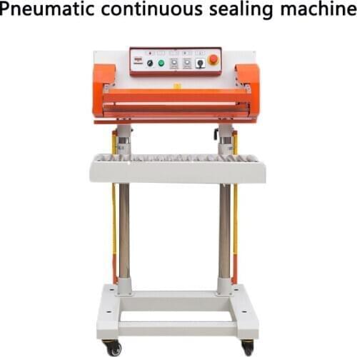 QLF-700A Pneumatic Continuous Film Sealing Machine Automatic Rice Bag Plastic Film Aluminum Foil Package Sealing Machine 220V
