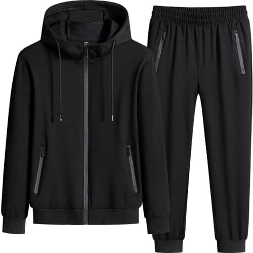 Tracksuit Men Sportswear Sets New Spring Autumn Clothing Hooded Suit Male 2 Pieces Sweatshirt + Sweatpants Big Size 7XL 8XL