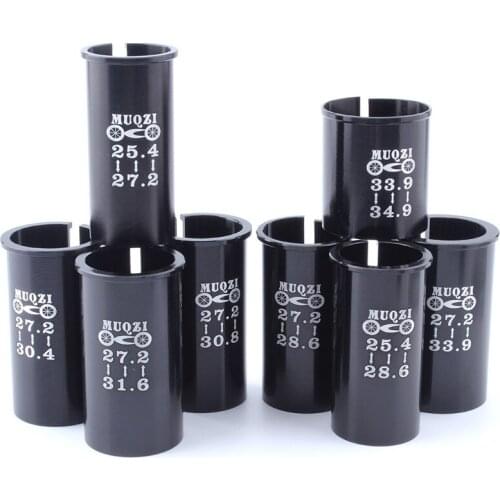 Bicycle Seat tube Reducing sleeve 1PC Black Aluminum Alloy Road Bike Seatposts Seat Post Tube Reducing Sleeve Adapter Seatpost R