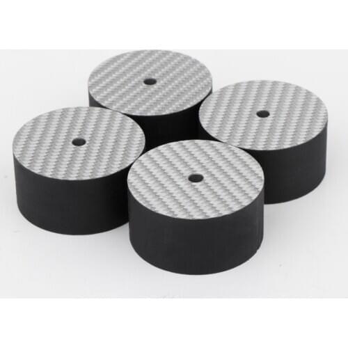 Hi-end 40x20mm Carbon Fiber Speaker Isolation Spike Base Pad Shoe Feet Hifi Audio chassis