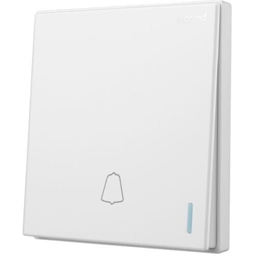 High Quality Minimalist Magnolia White Large Panel Doorbell Switch With Fluorescence 86-type Wall Switch