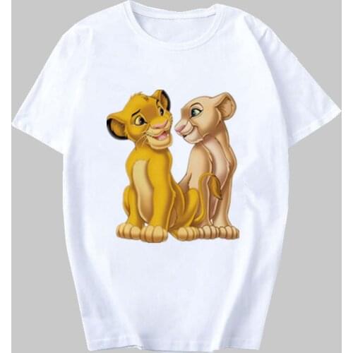 Lion King Print T-shirts For Women Harajuku Summer T Shirt New Fashion Tops Plus Size Female T-shirt Casual Tee Woman Clothing