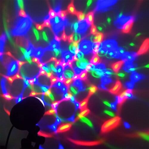 1Pc Auto Car Disco DJ Stage Lighting LED RGB Crystal Ball Lamp Bulb Light Ball Projector Lamp Party