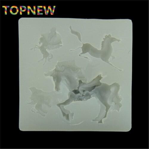 1 piece DIY Handmade Cute Animal horse Pegasus Charm Pendant Mold Epoxy Silicone Mould Epoxy Resin Jewelry Making Craft Tools