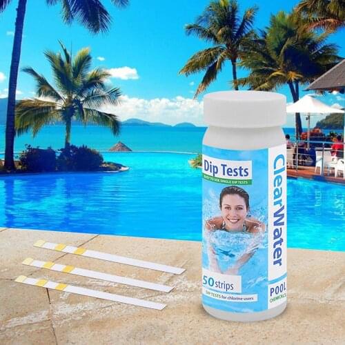 3-in-1 Swimming Pool Ph Test Paper Residual Chlorine Ph Value Alkalinity Hardness Test Strip Tester Pool Cleaner Accessory 1 pc