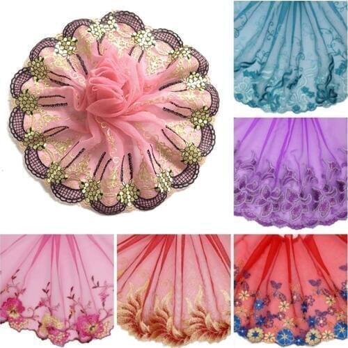 2Yards nigerian Lace fabrics Embroidered Trim High Quality DIY Craft&Sewing Dress Clothing 2020 african Lace Fabric Flower