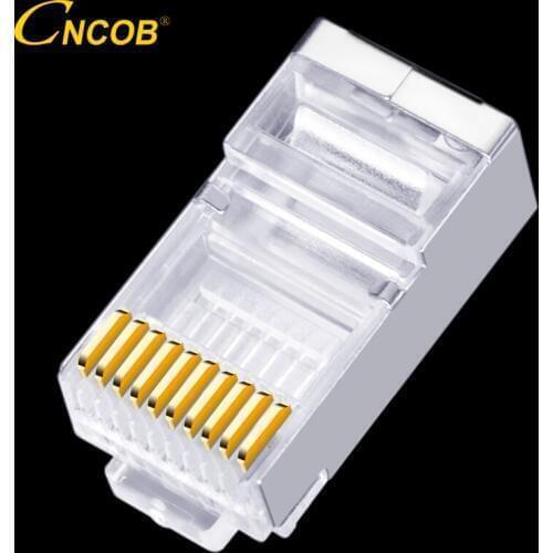 30pcs RJ48 RJ45 RJ50 FTP 10P10C Ethernet network cable connector modular plug Cat5E 10-core network shielded crystal head